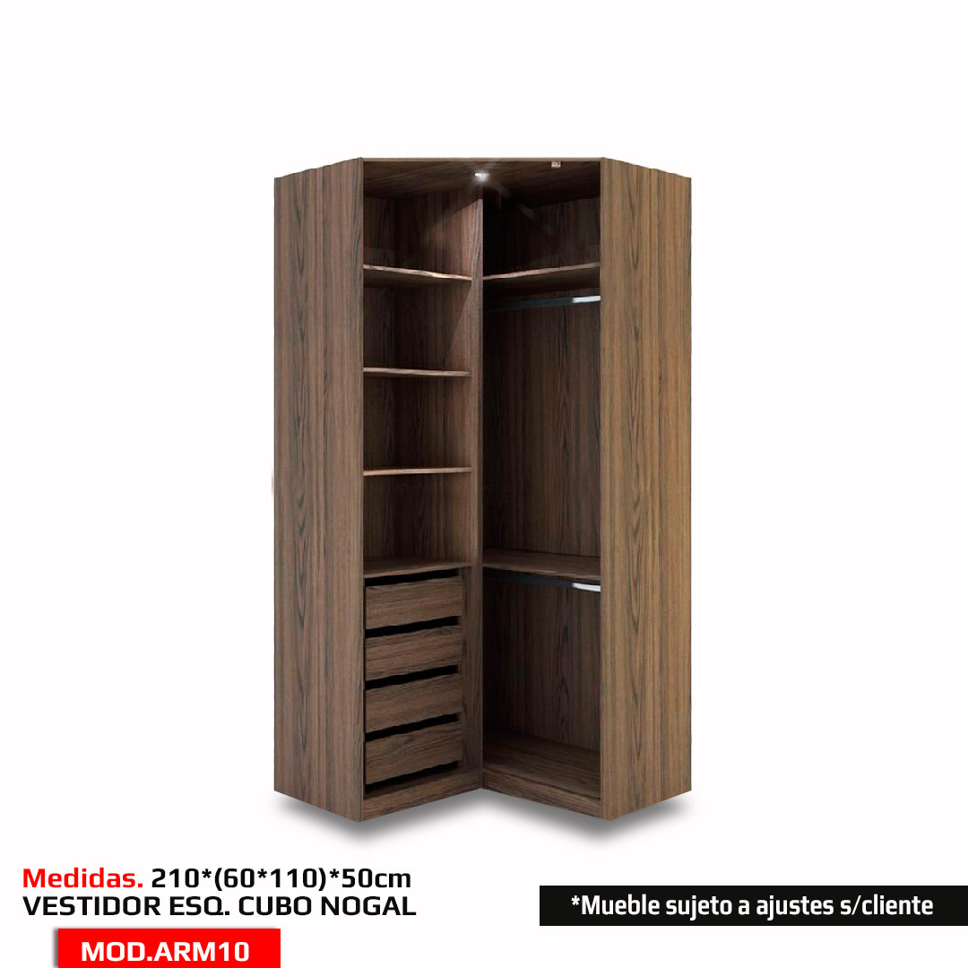 Mueble vestidor rinconero Dorian de 226 cm